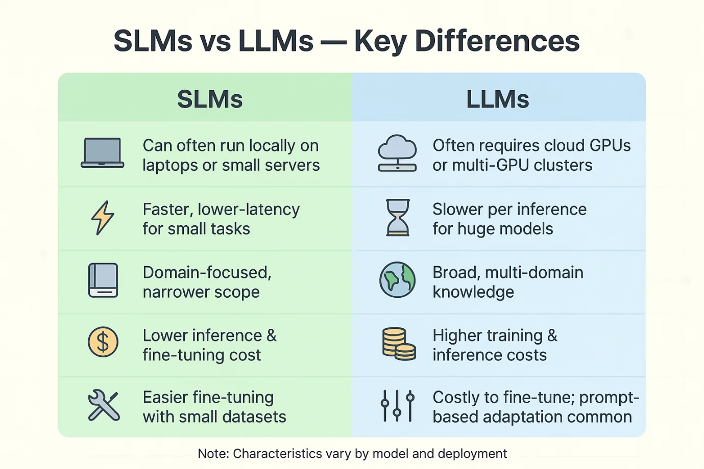 SLMs vs LLMs: Important Differences
