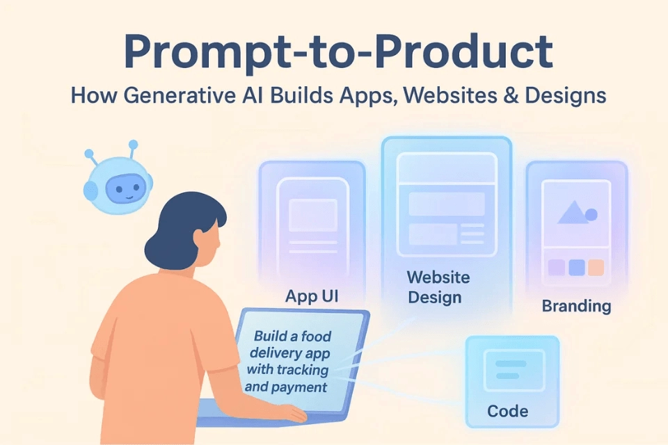 Prompt-to-Product: How Generative AI Will Build Apps, Websites & Designs in 2026