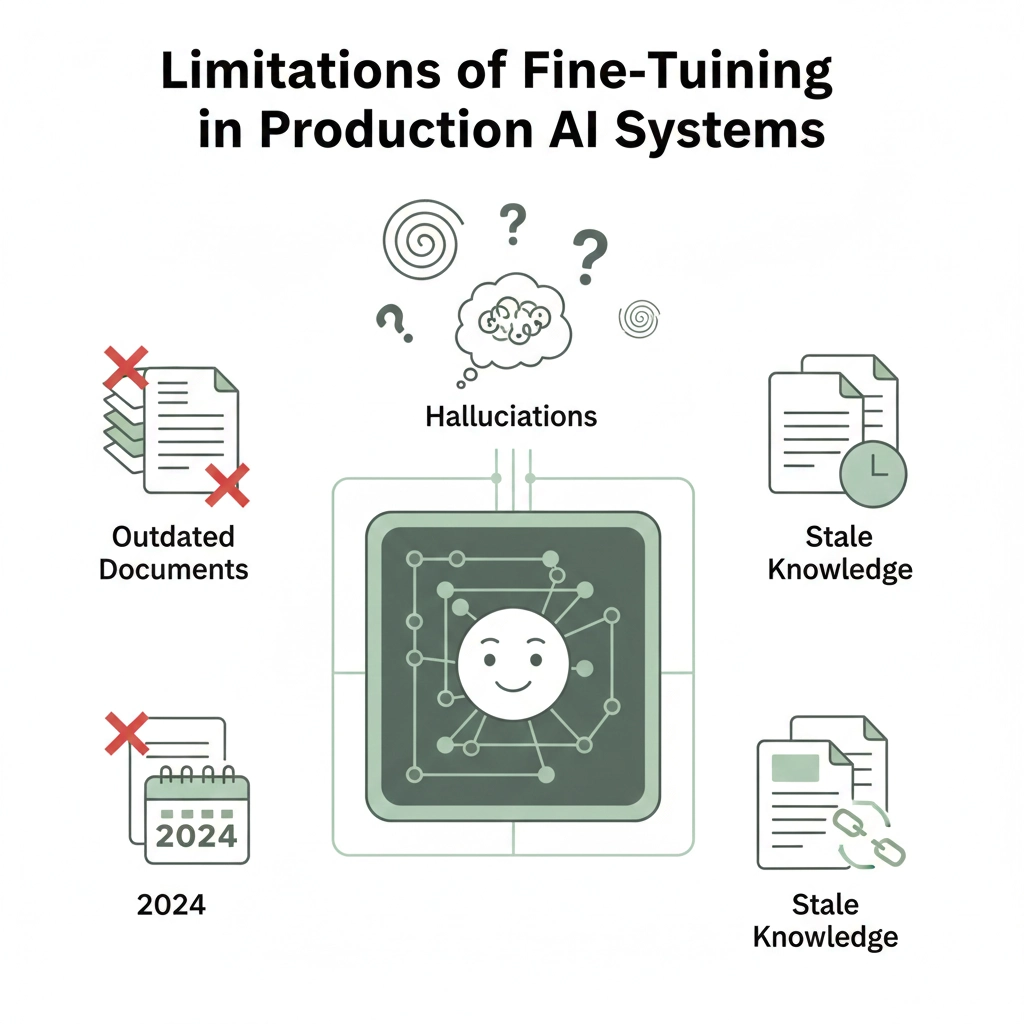 What Fine-Tuning Does Not Solve