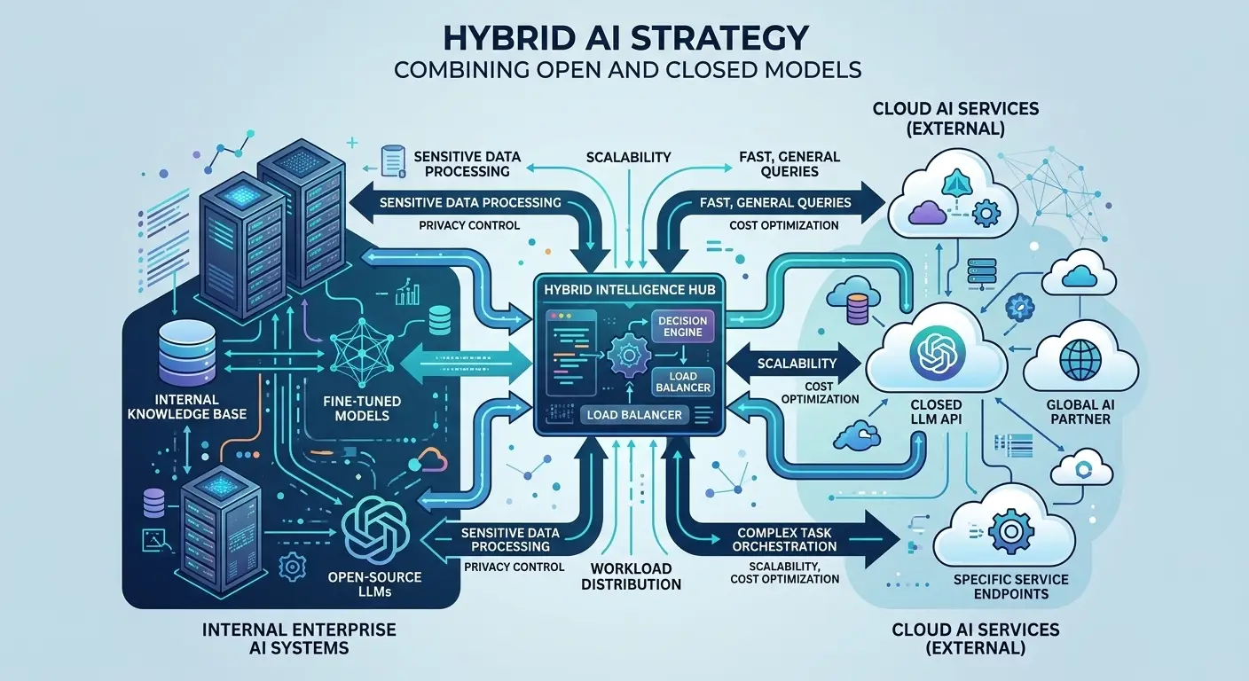 Hybrid AI Strategy: Combining Open and Closed Models