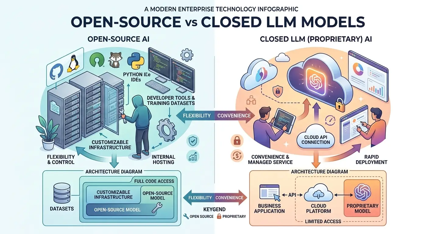 Open-Source LLMs vs Closed Models — Detailed Comparison Table